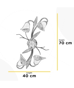 PLAFONIERA 4 LUCI ONLI "ALGA" BRONZO E14